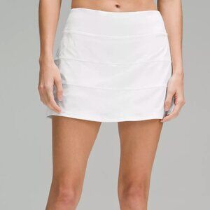 Lululemon Pace Rival Mid-Rise White Skirt Long